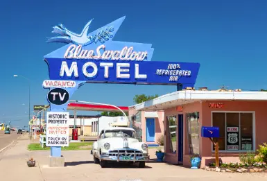 Historic Route 66 towns and restored diners